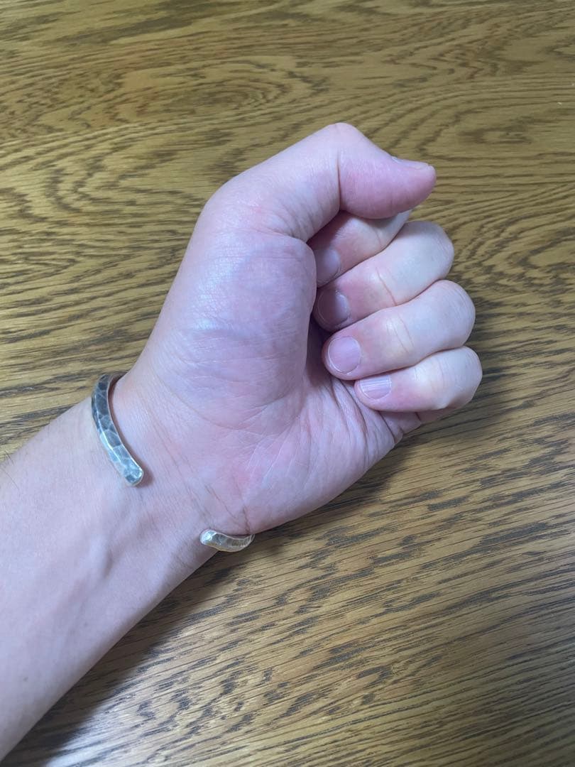 市松　シルバー6面バングル