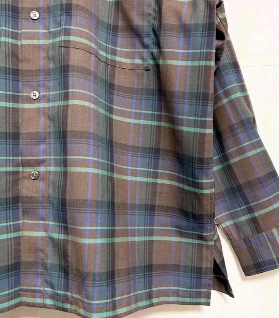 サイズ5 AURALEE スーパーライトウールチェックシャツ
