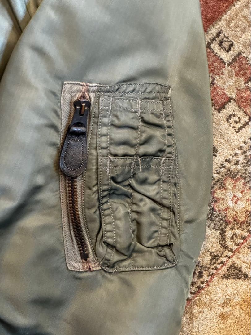 50s vintage USAF MA-1 黒タグ Large 階級章