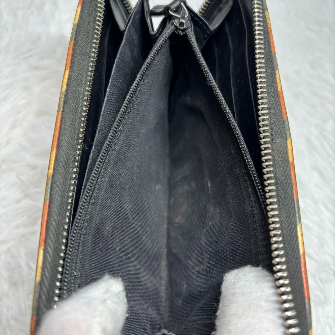 ✨高級✨ グッチ GGスプリーム PVC クーリエ 長財布 ラウンドファスナー