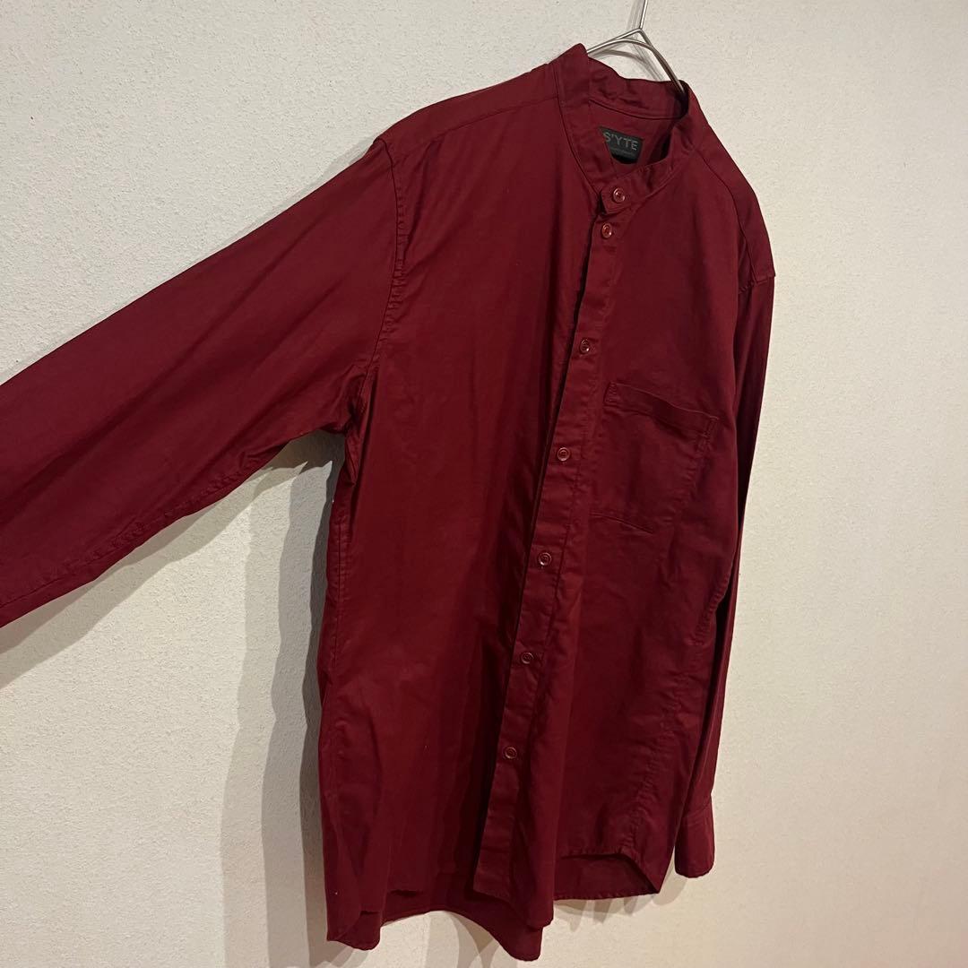 【美品】S'YTE オーバーサイズ コットン シャツ バーガンディ 3