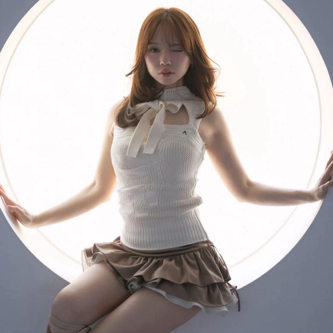 andmary Violet ribbon tops ホワイト 白 アンドマリー