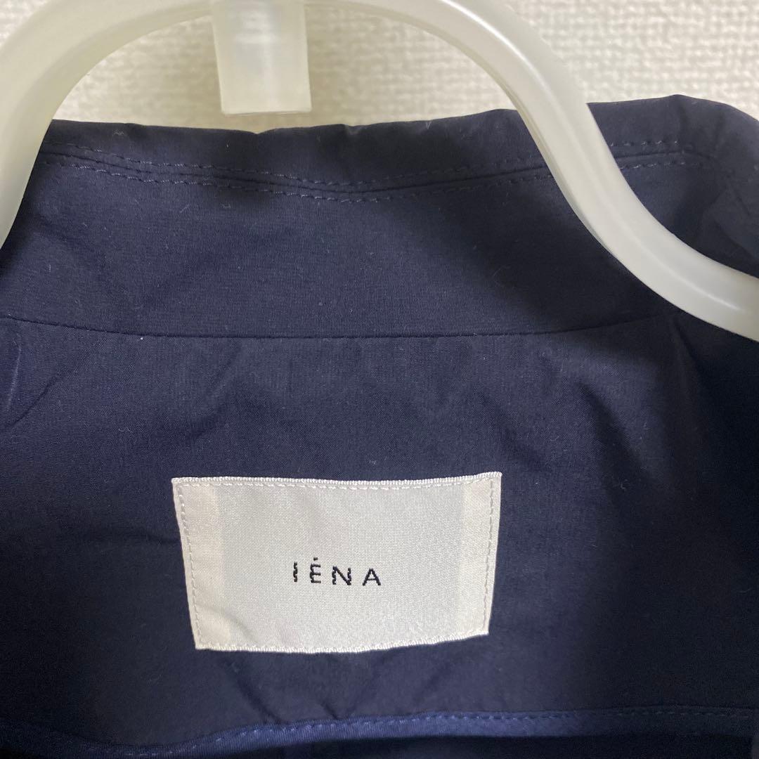 IENA Peポプリンオーバーショートコート ネイビー38
