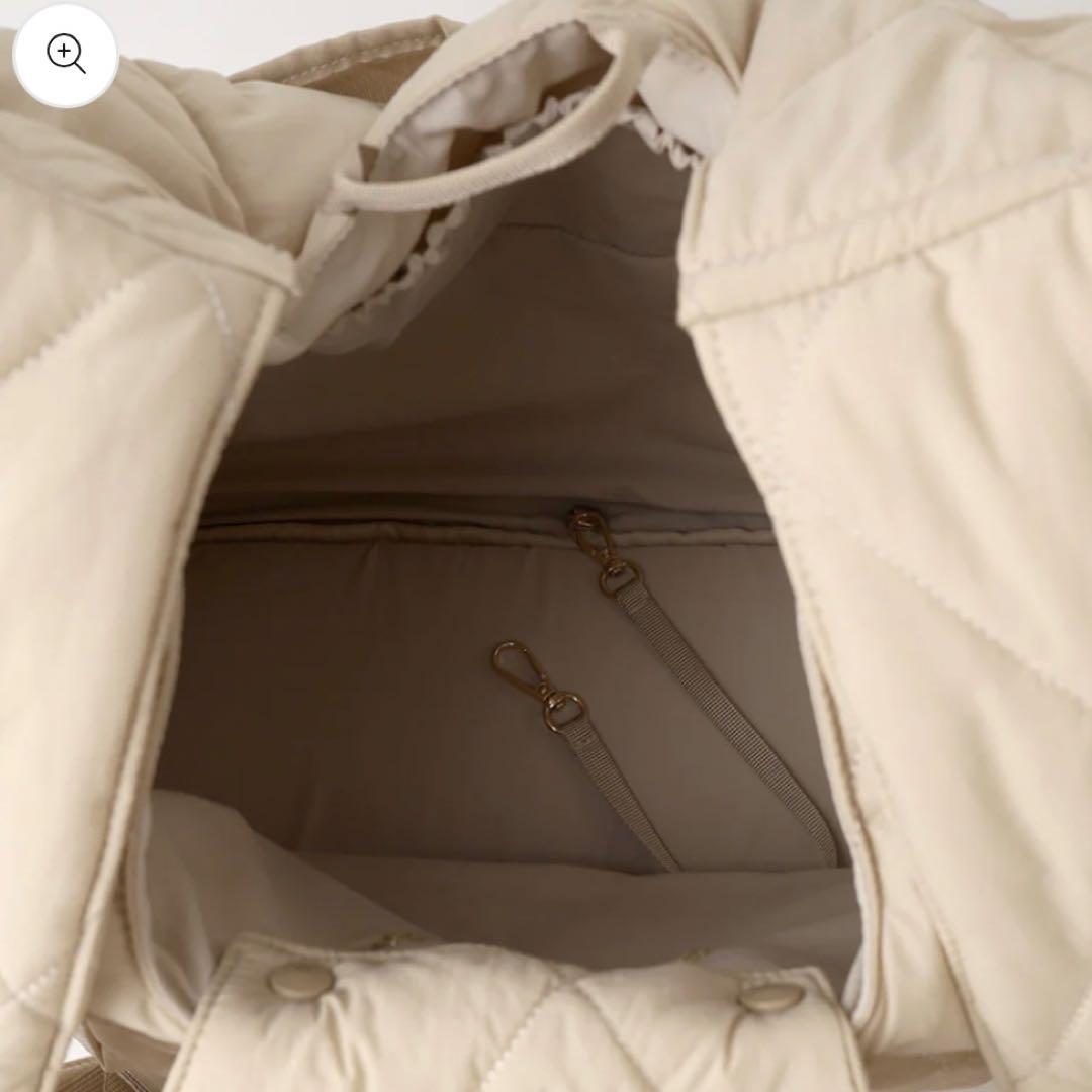 【新品】moncheri キルティングメッシュ付きフロントバッグ★M★ベージュ