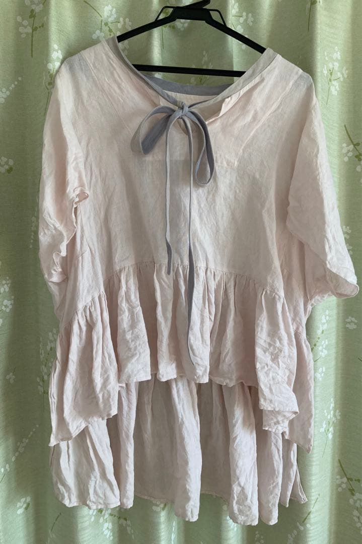 D-due デデュエ　スケッチコレクション　ピンク　リネン　ブラウス