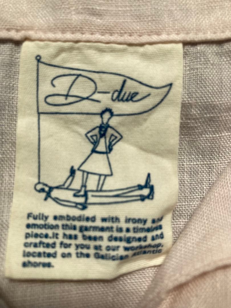 D-due デデュエ　スケッチコレクション　ピンク　リネン　ブラウス