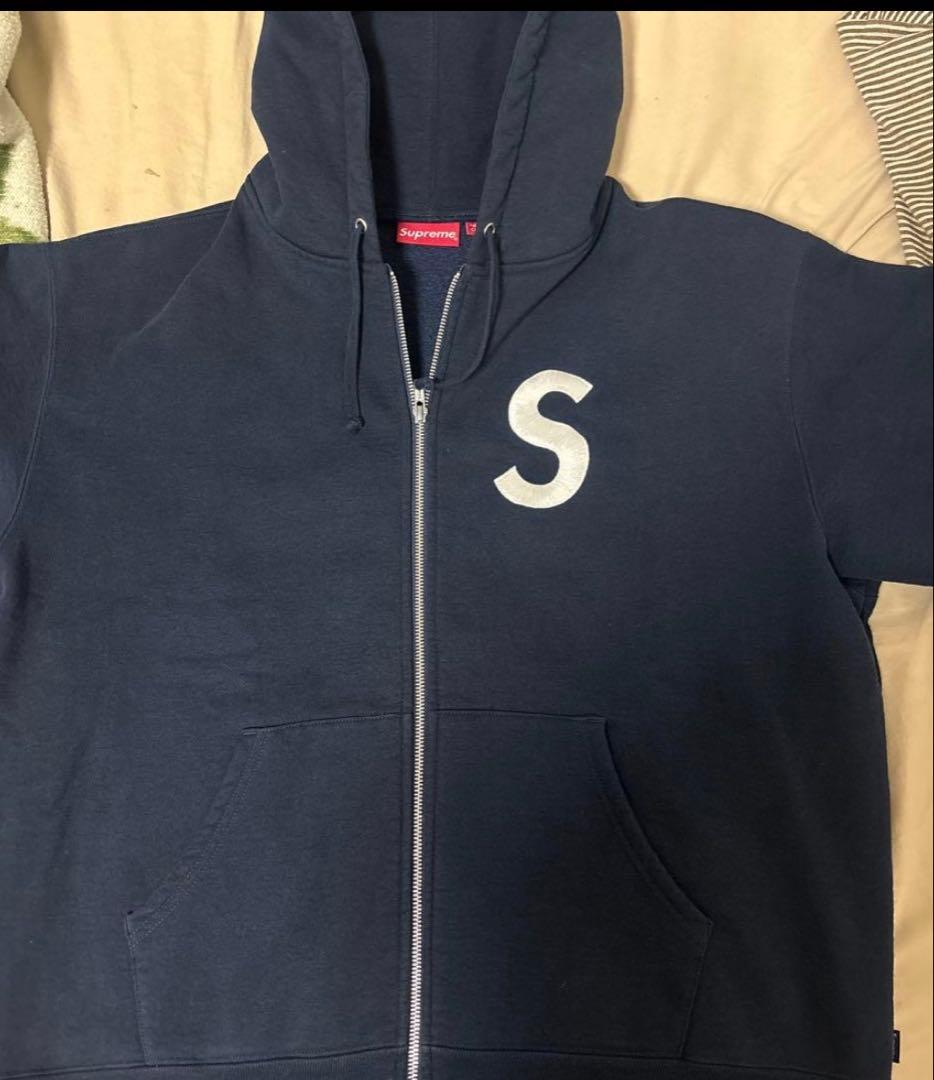 Supreme ネイビー フルジップパーカー L なごみ