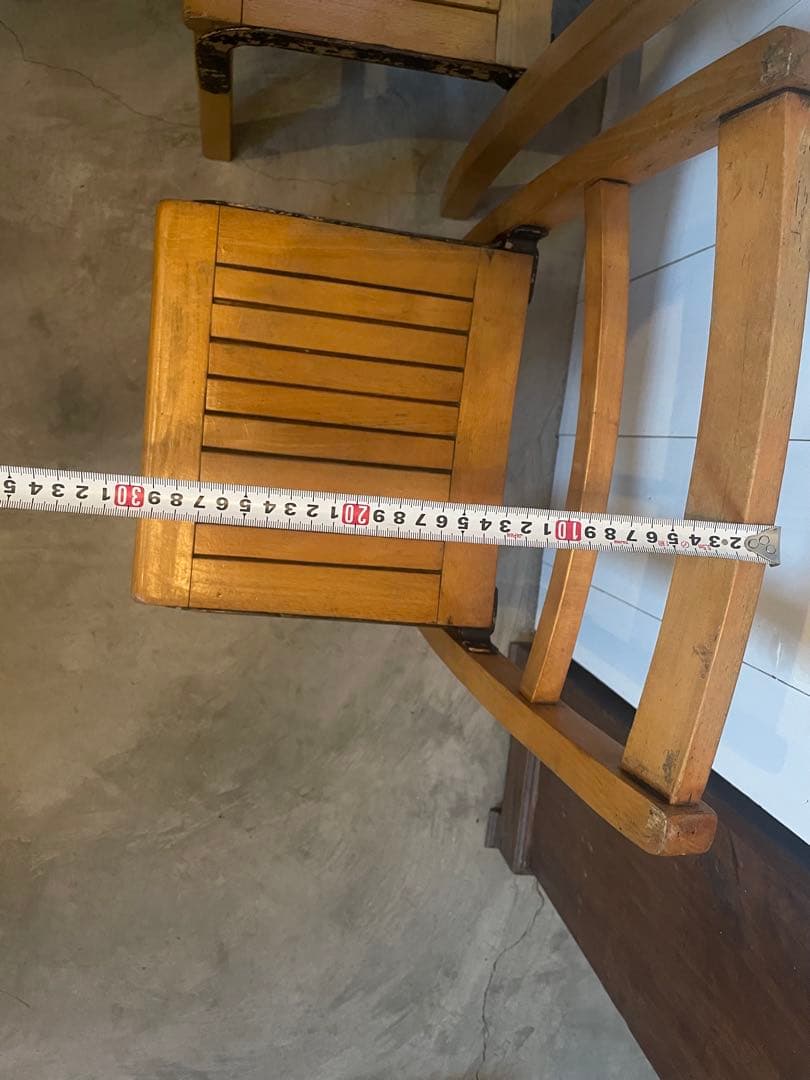 値下！フランス ヴィンテージ キッズチェア 2脚 木製 子供椅子 アンティーク