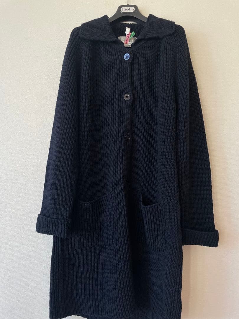 Max Mara ネイビー コート ウール