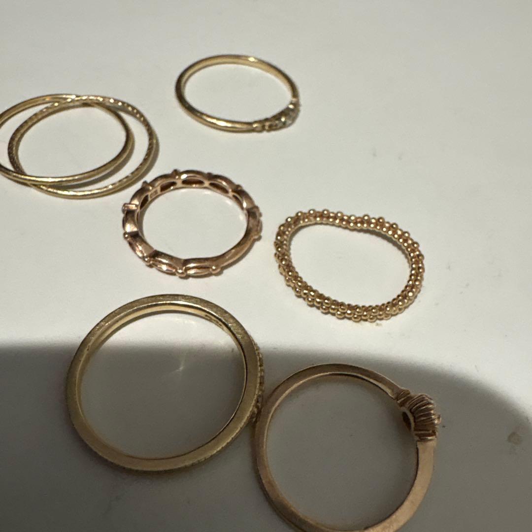 ゴールドリング 6個セット