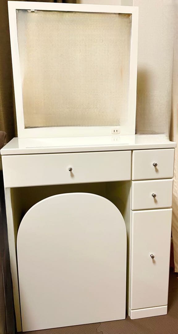 ホワイト ドレッサー・鏡台 完成品