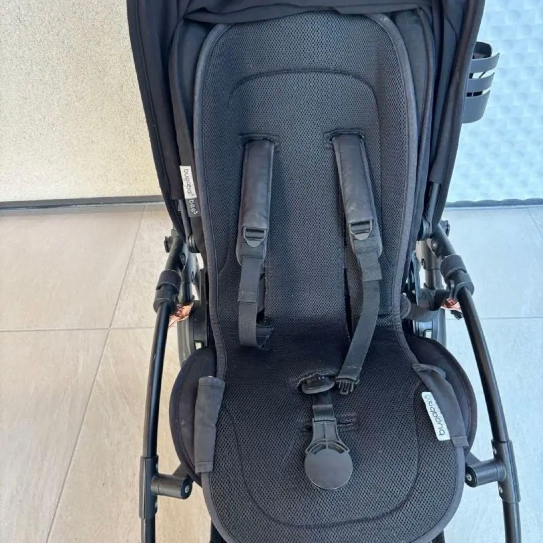 ナイキの靴付き　黒 ベビーカー バガブー ビー5 雨具　カップ　ポーチ