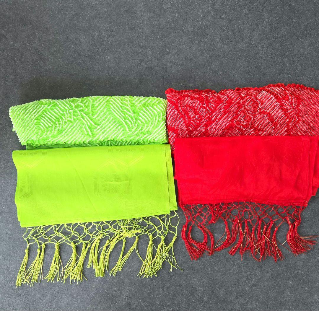 七五三用 正絹　花柄黒着物フルセット　着物　襦袢　帯　帯揚げ帯締め　バッグ　草履