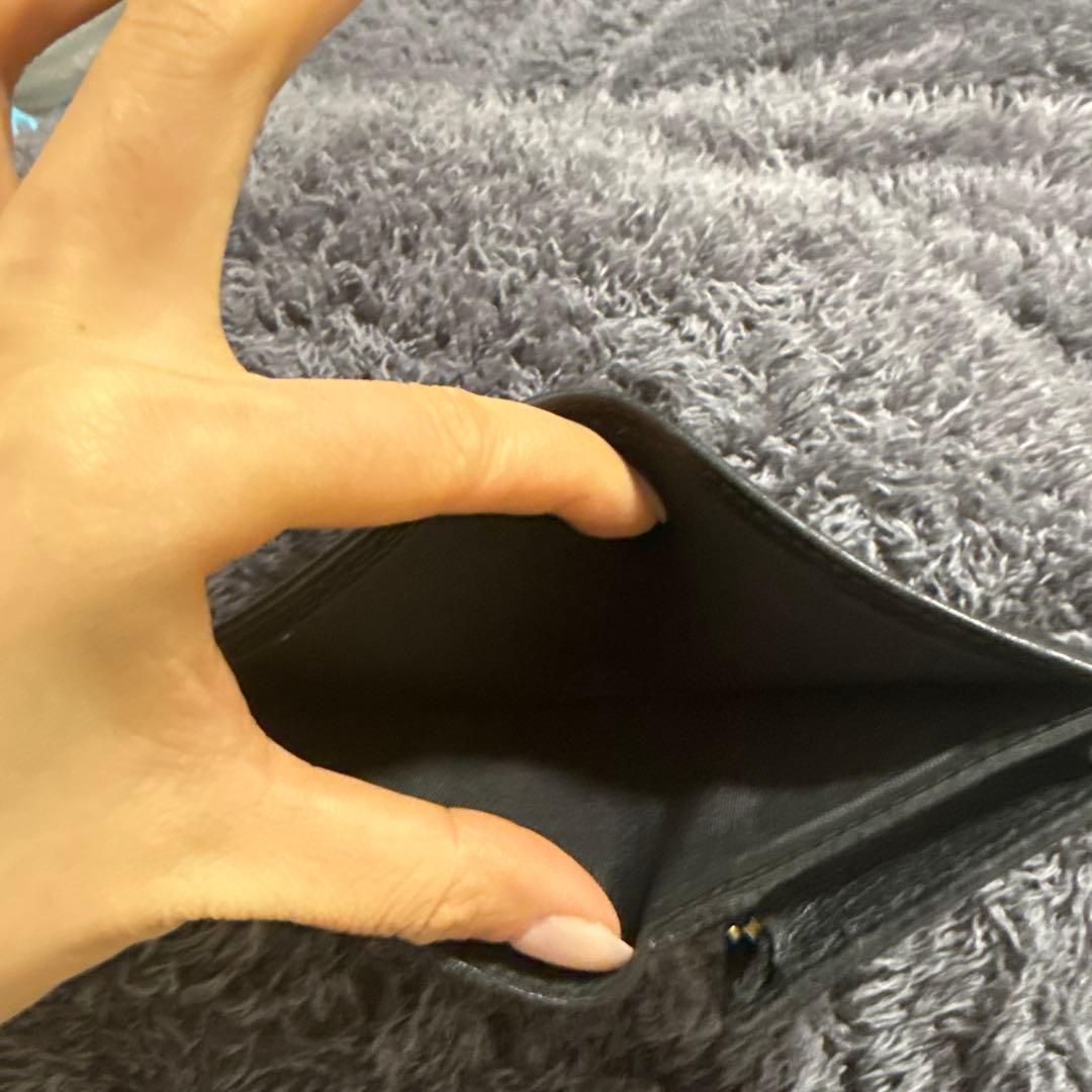 GUCCI グッチ ブラックレザー 二つ折り財布