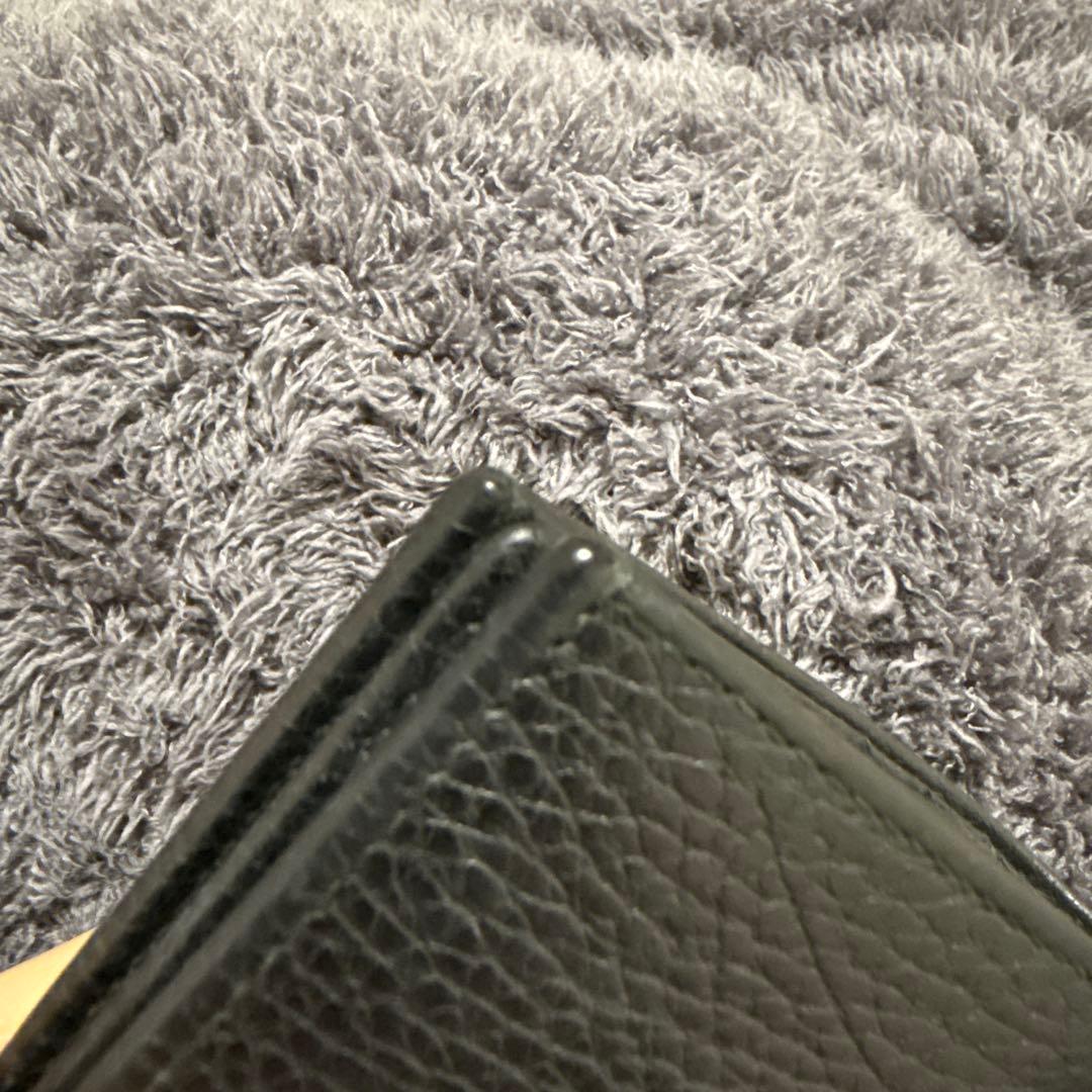 GUCCI グッチ ブラックレザー 二つ折り財布