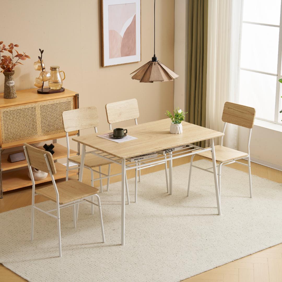 超人気！4人用 ダイニングテーブルセット収納付きダイニングテーブルNATURAL