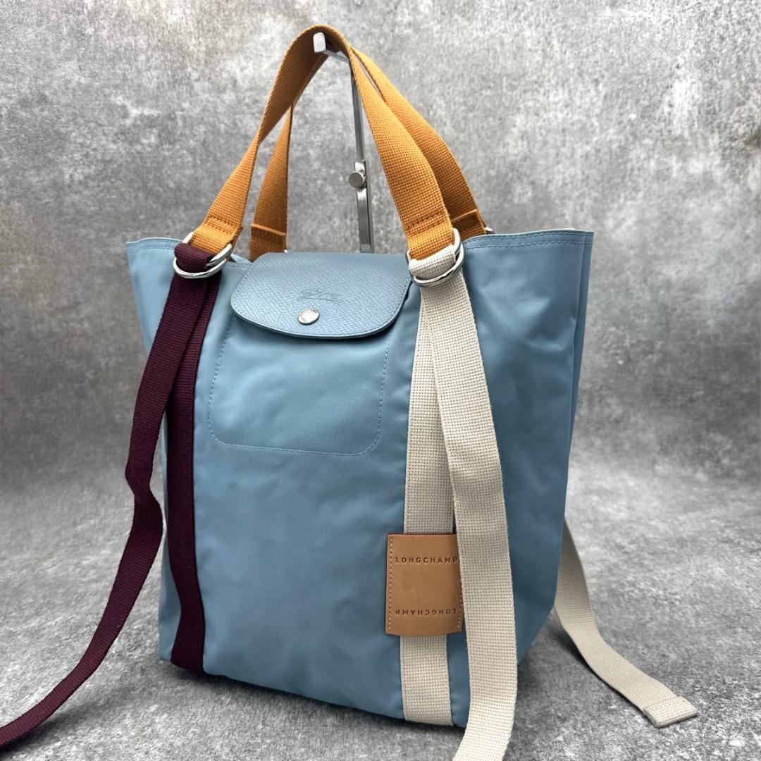 バッグ Longchamp Replay Limited Blue Tote 2023