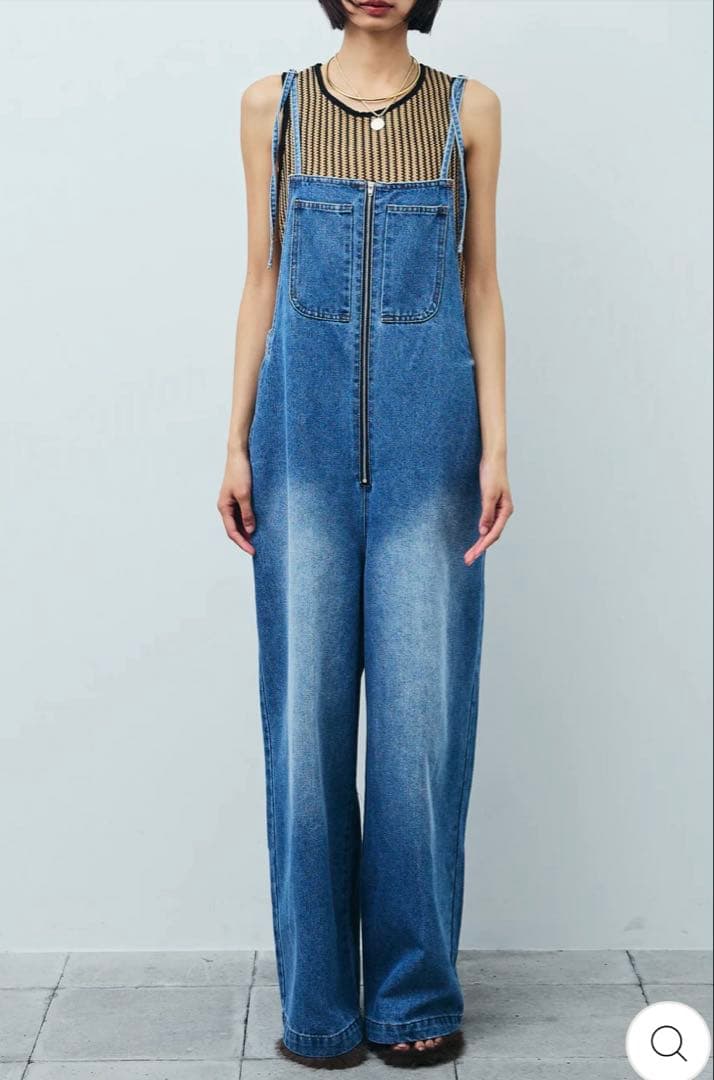 新品未使用/IAMALPHA デニムサロペット　ブルー　　オーバーオール　イアム