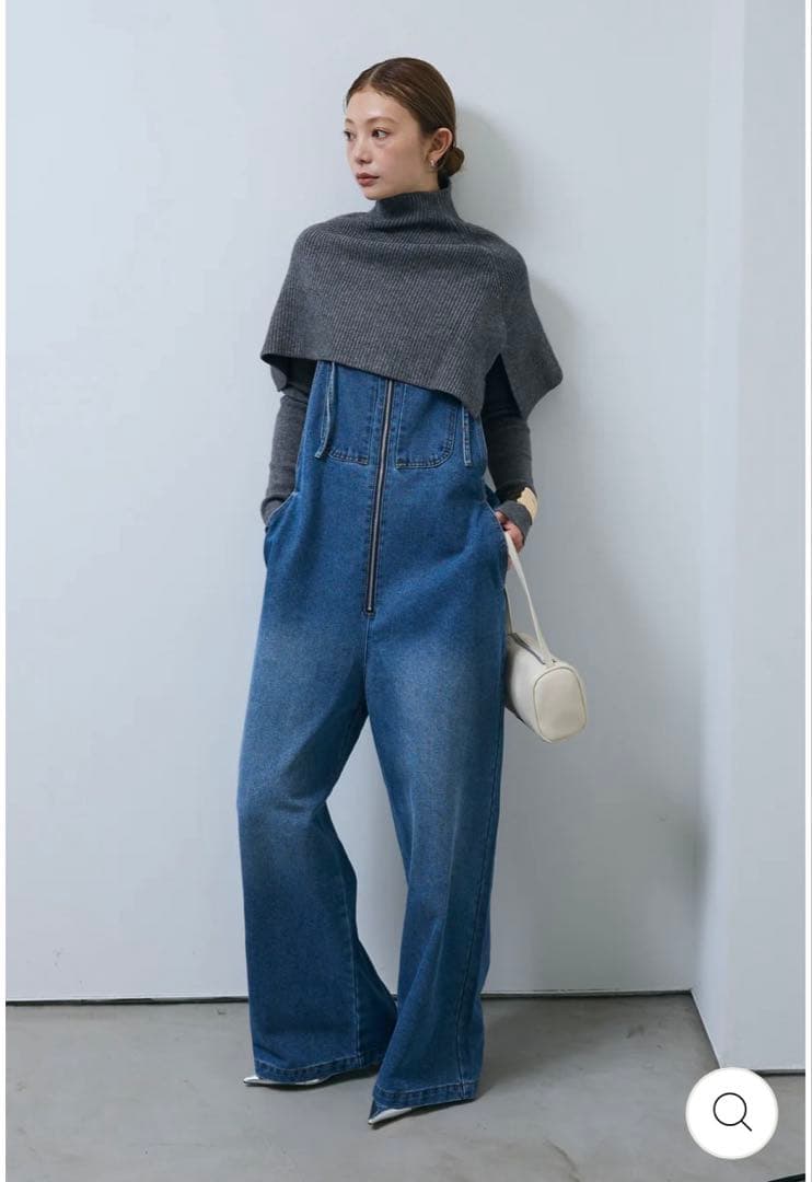 新品未使用/IAMALPHA デニムサロペット　ブルー　　オーバーオール　イアム