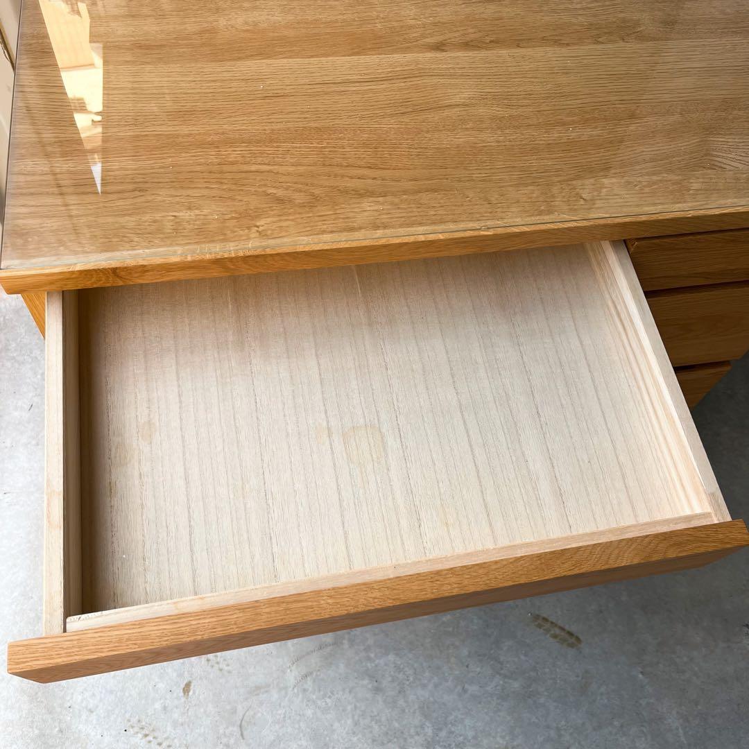 取付無料！高野木工 レッチェ80 北欧風ホワイトオークドレッサー 椅子付き✨