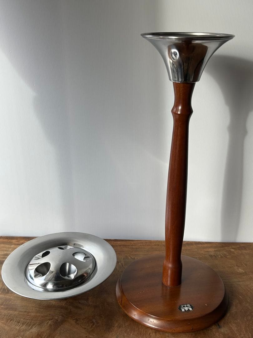 昭和レトロ　モダン　松田家具　木製灰皿　スタンド　ミッドセンチュリー　マツダ