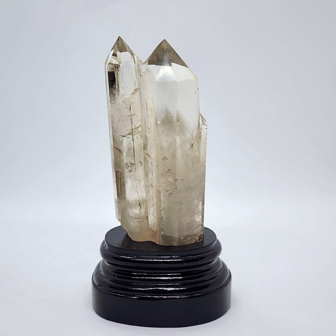 ファントム入りスモーキークォーツ ツインタワー 大型16cm 天然石 原石