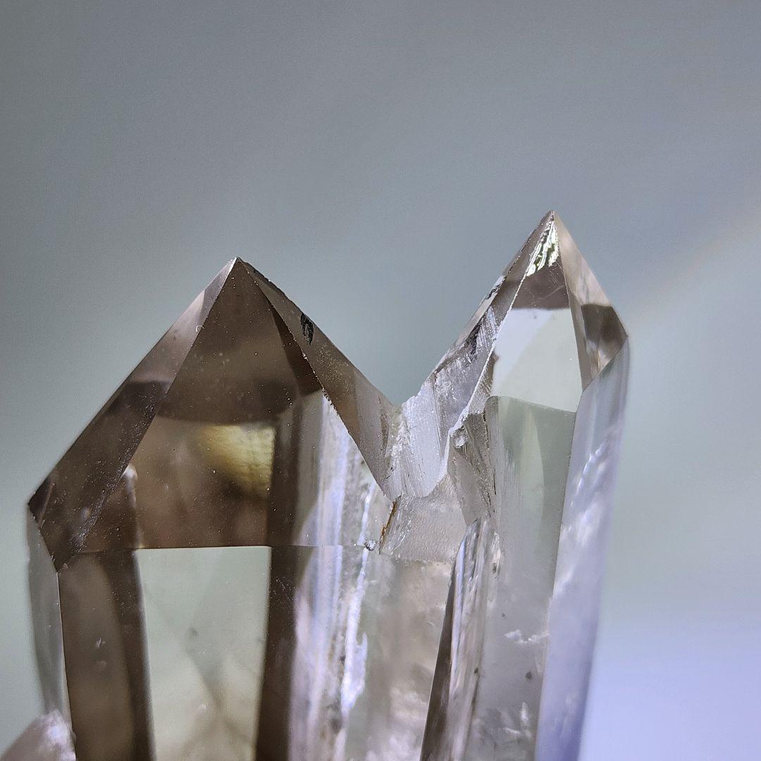ファントム入りスモーキークォーツ ツインタワー 大型16cm 天然石 原石