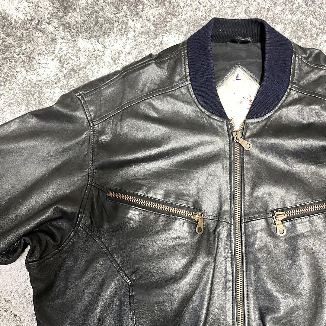 【最終値下げ】vintage MA-1 レザージャケット　レザーライダース