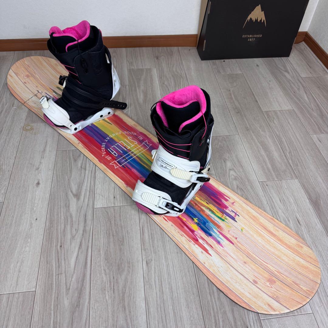 STELLA レディース スノーボード 140cm 三点セット