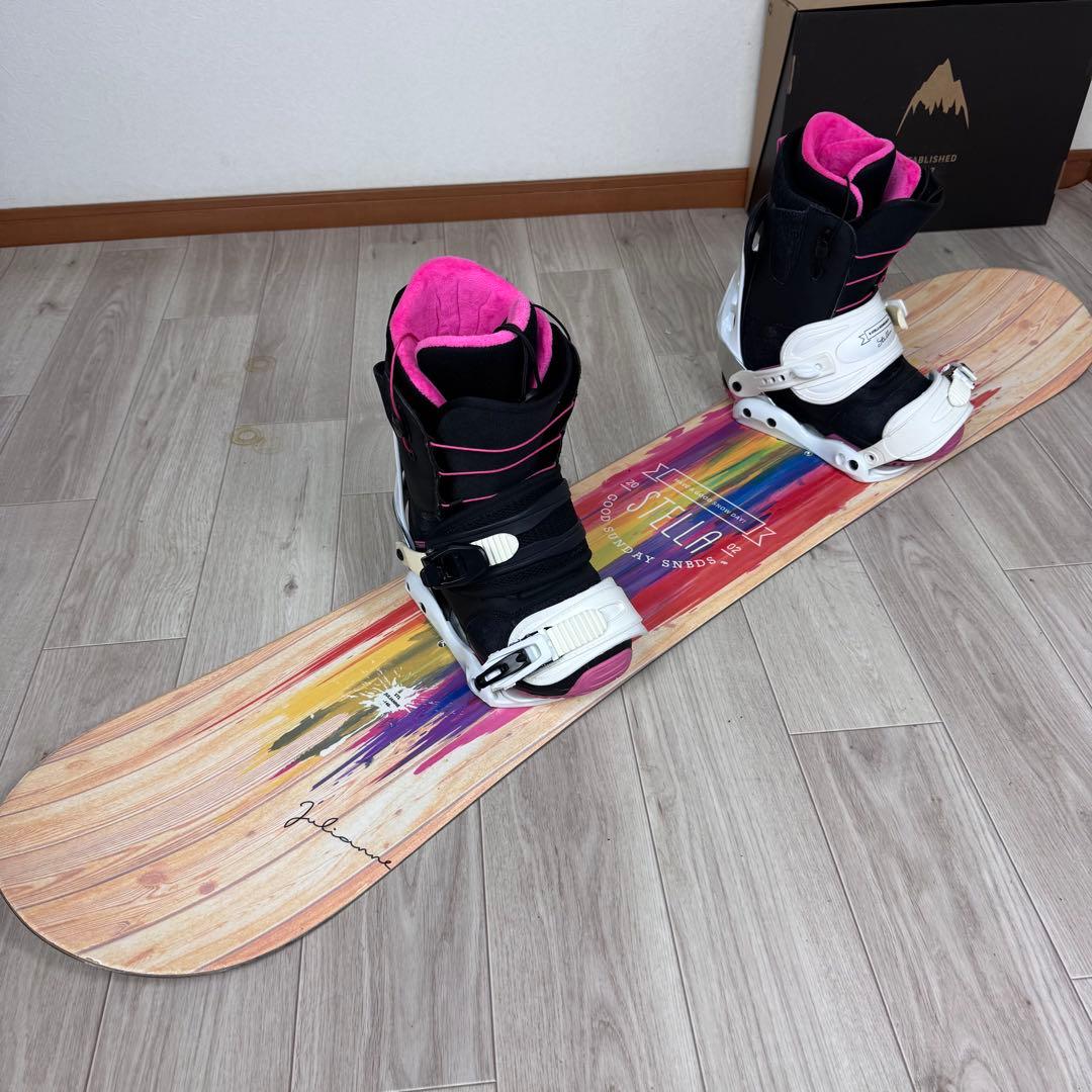 STELLA レディース スノーボード 140cm 三点セット