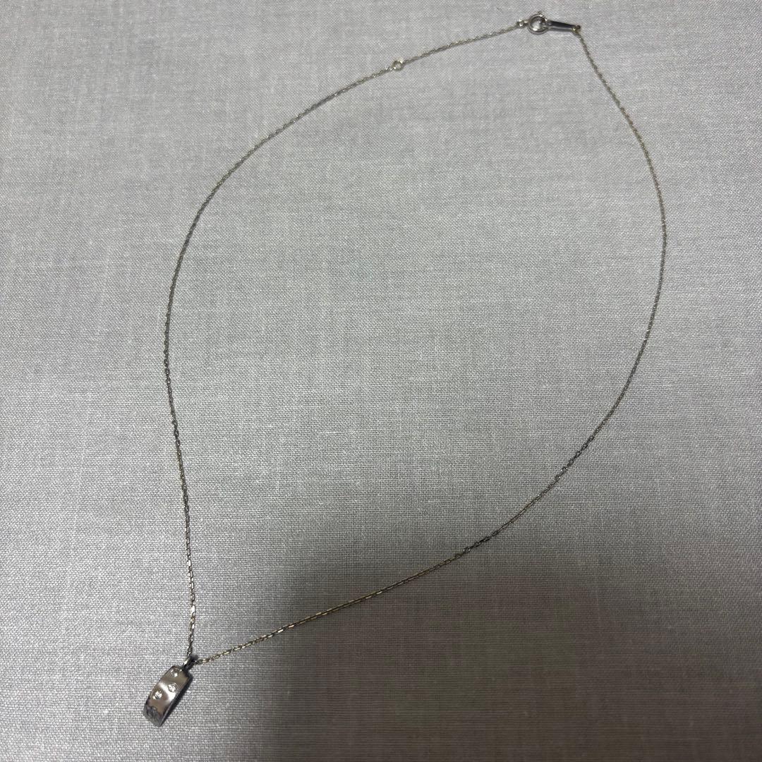 ピンキー＆ダイアン k18 WG ダイヤ ネックレス