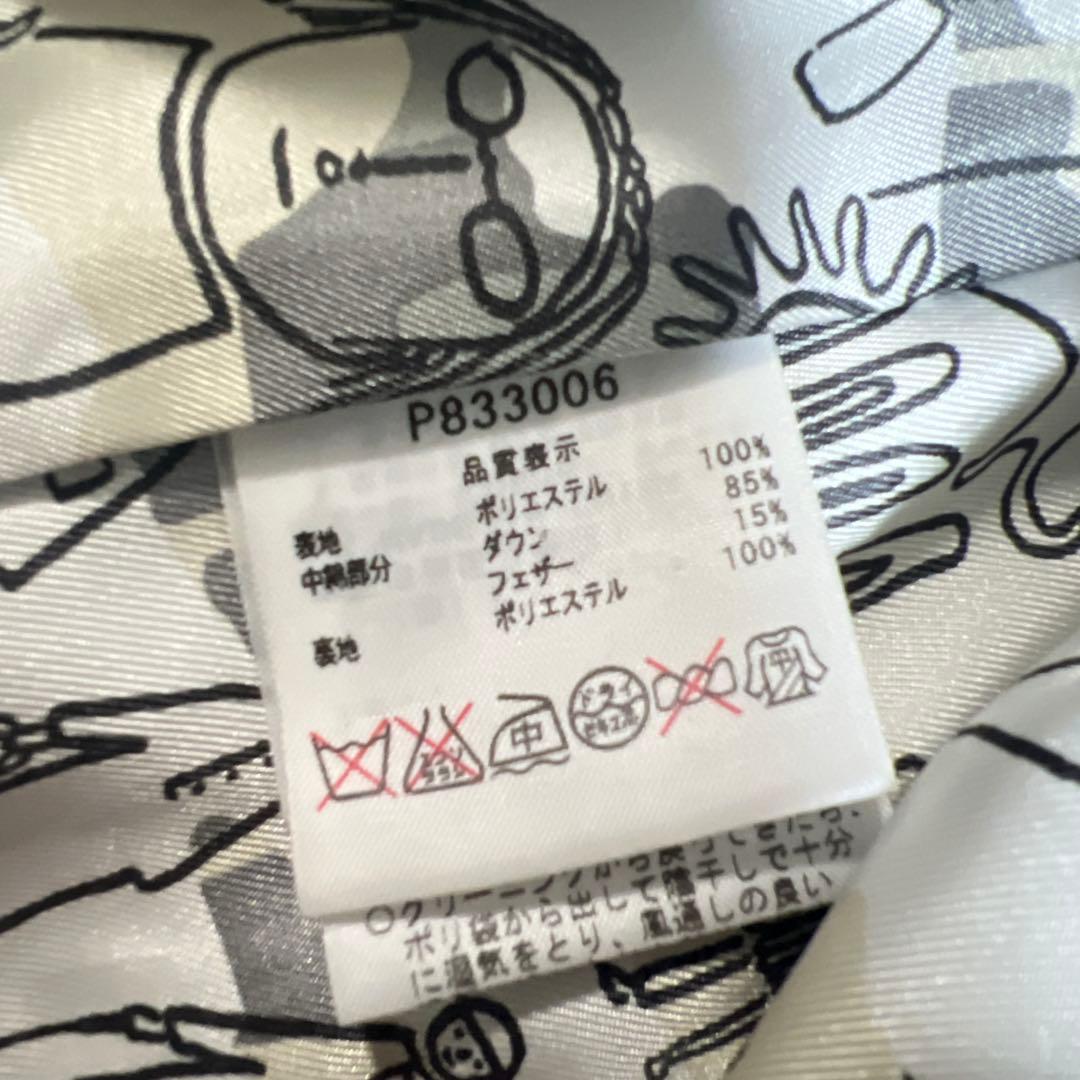 美品 ピッコーネ 刺繍入り フェザー ダウンジャケット38 レディース