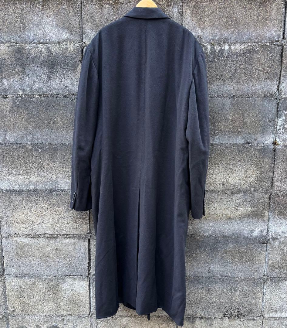【Salvatore Ferragamo】カシミアロングチェスターコート　黒