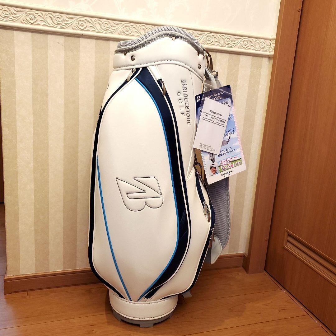 新品未使用‼️ブリヂストンキャディバッグ　BG-100Lホワイトネイビー