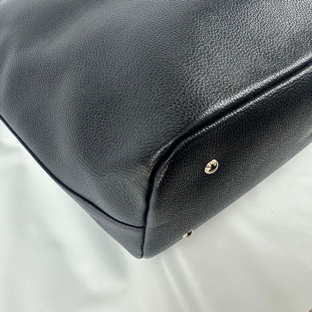 【専用】 hinn トートバッグ レザー シボ 大容量 ファスナー付 A4可能