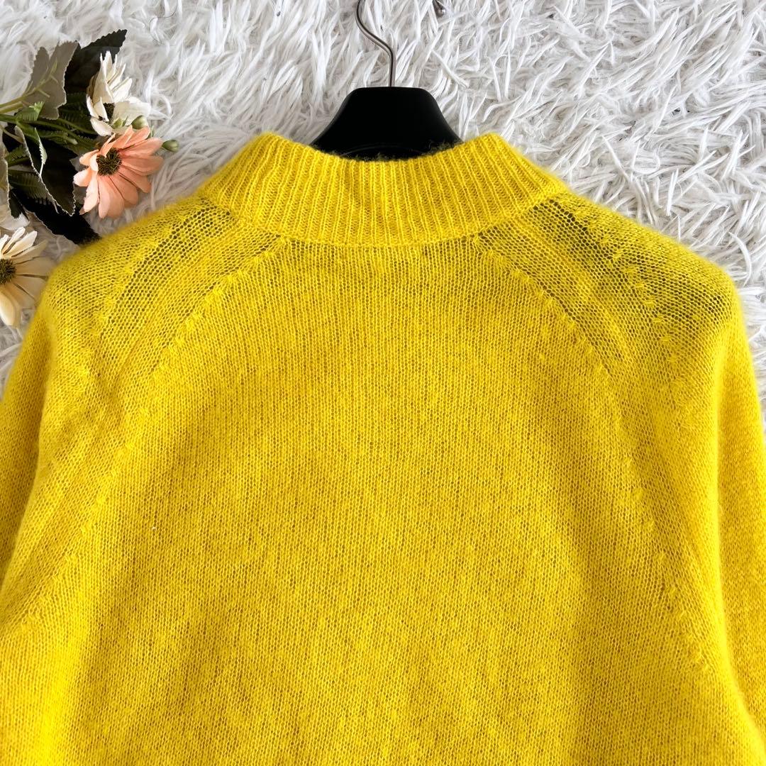 BLAMINK ブラミンク シルク カシミヤ クルーネック ニット イエロー