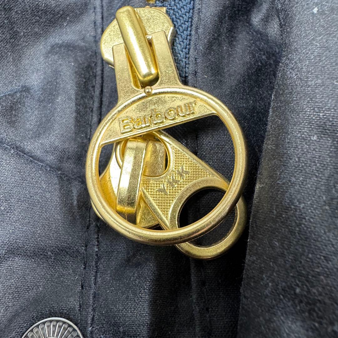 【ボタン取れあり】Barbour / BORDER WAX ネイビー サイズ40