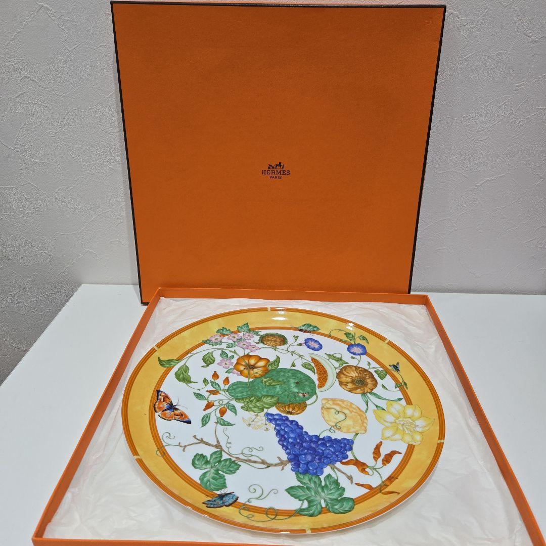 エルメス フルーツ花デザイン トレイ