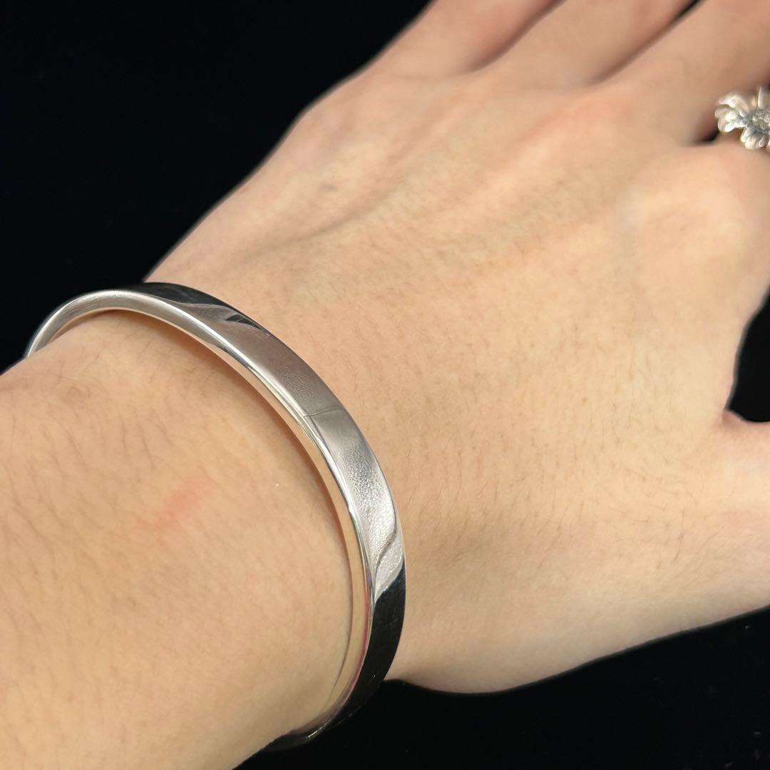 シルバー925 Silver プレーンバングル/フルハンドメイド/ブレスレット