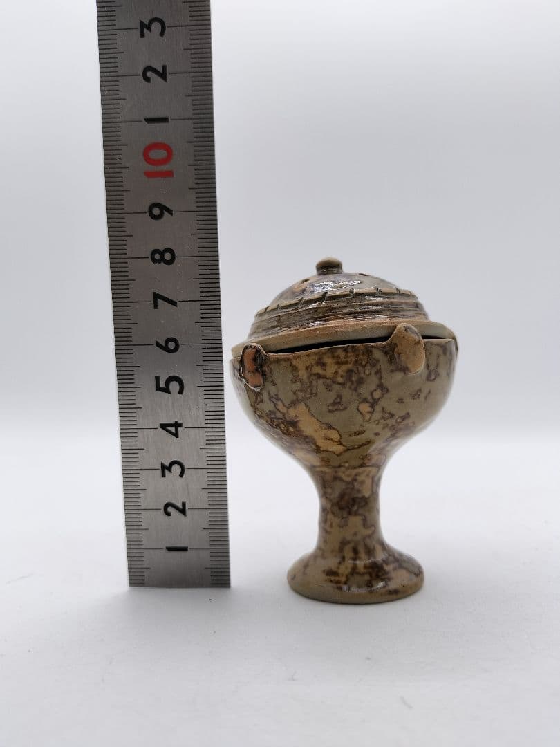 c836 蓋置 火屋香炉 遠州七窯志戸呂焼 白幡鳳悦 木箱 茶道具 古物