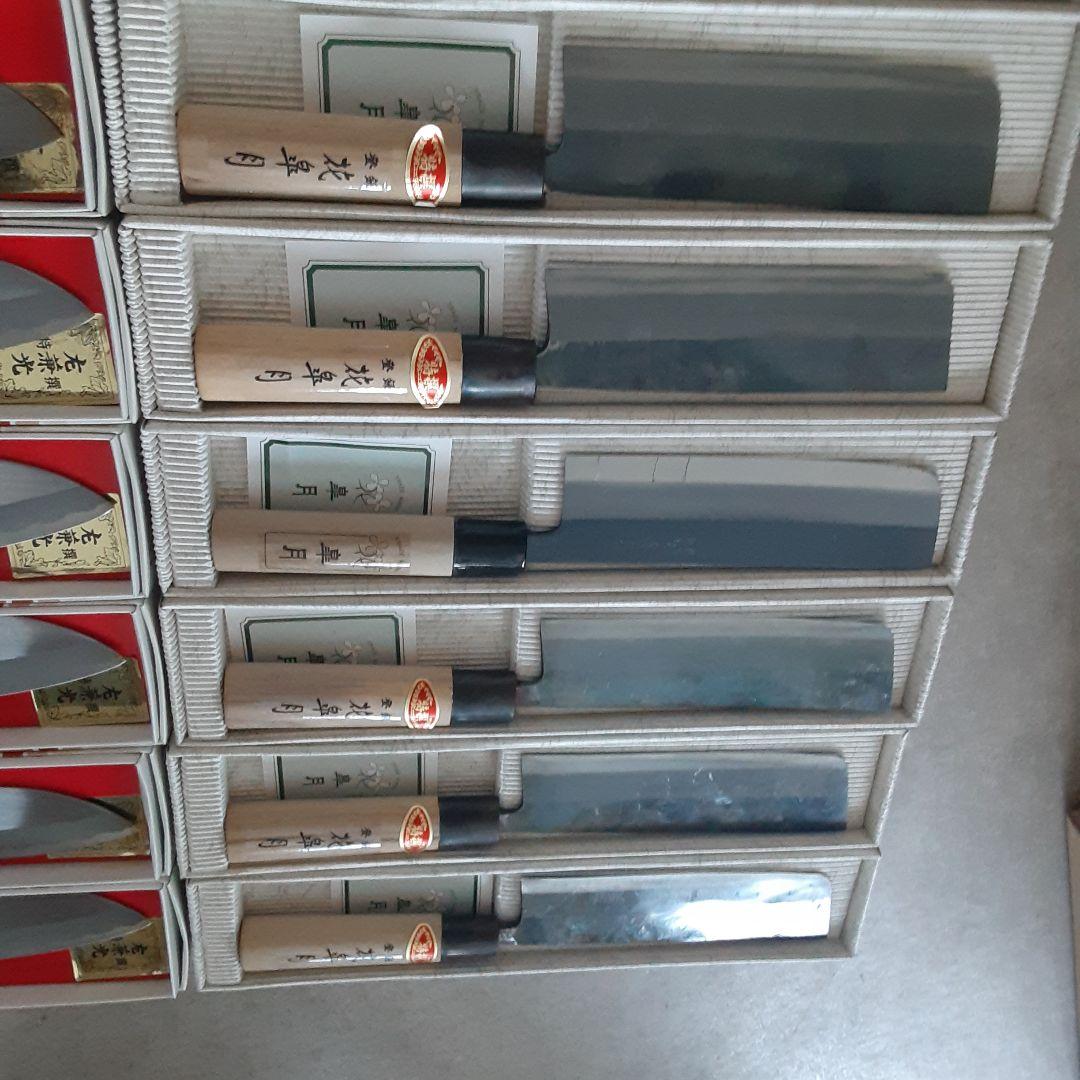 日本製黒打ち菜切り、磨き菜切り包丁セット１２P　Bセット