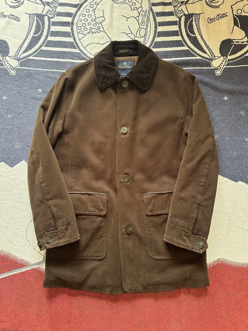 brooks brothers イタリア製　ステンカラーコート　ハンティング