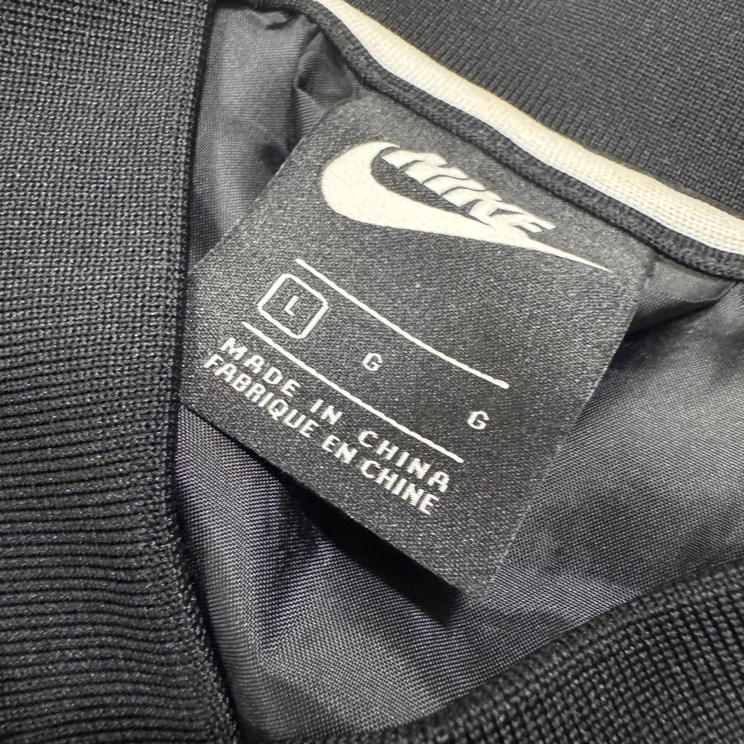 ナイキ バックロゴサテンスタジャン ボンバージャケット ナイロンブルゾン L