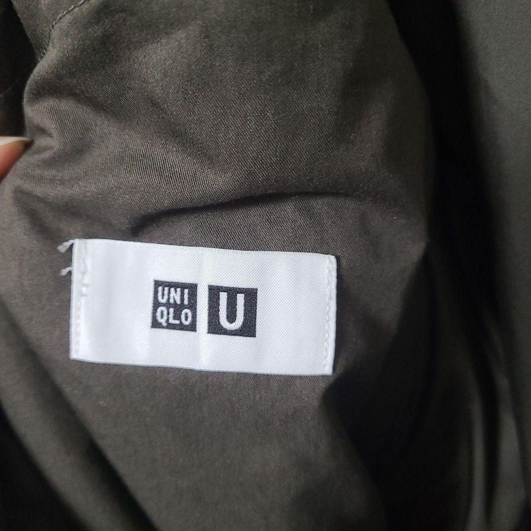 【美品】UNIQLO U パデッドステンカラーコート 2023AW XSオリーブ