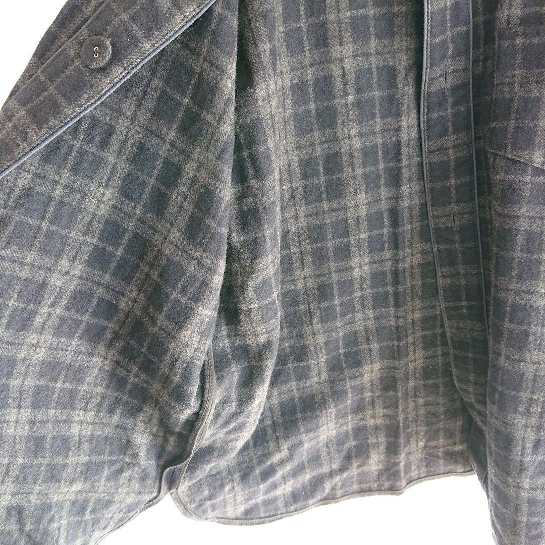 希少 KIDILL キディル ネルチェック ベースボールシャツ ジャケット F