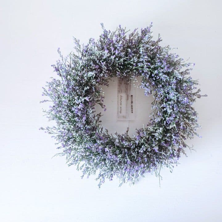 新品 未使用 ドライフラワー リース スターチス ブルーファンタジア【オーダー】
