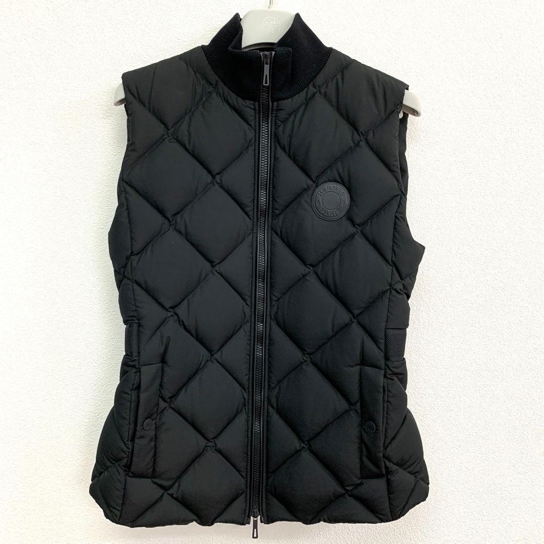 エルメス　HERMES キルティング　ダウンベスト　ブラック　サイズ36 超美品