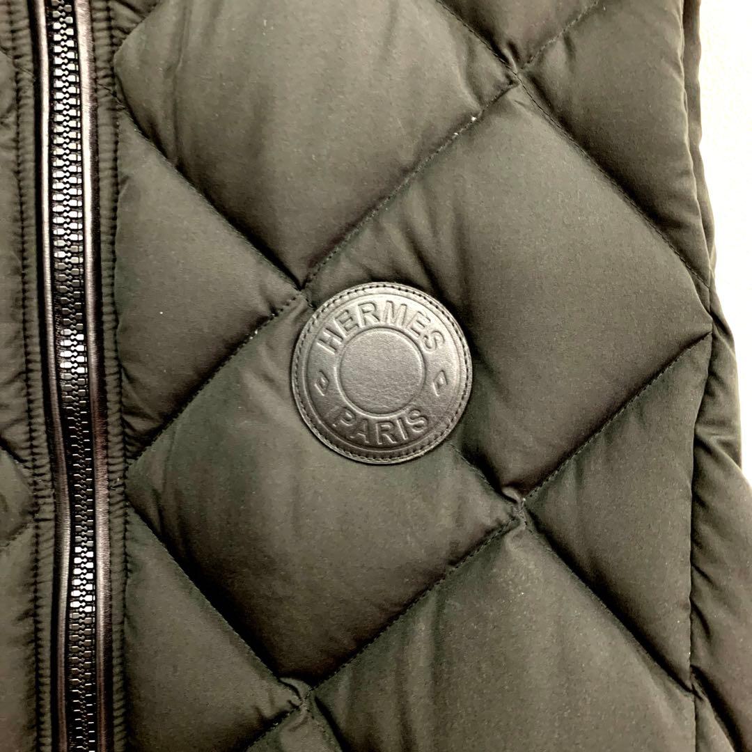 エルメス　HERMES キルティング　ダウンベスト　ブラック　サイズ36 超美品