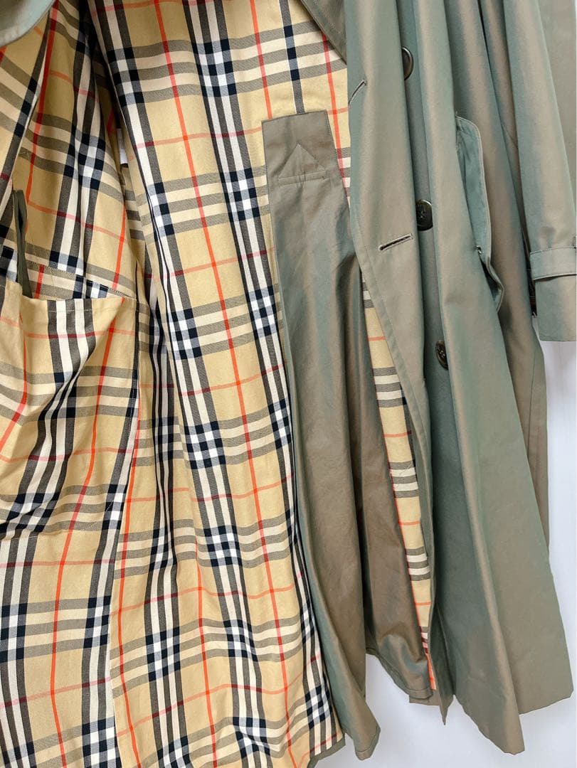 【美品】バーバリーズ 90's ノバチェック 玉虫色 トレンチコート