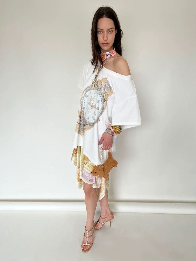 即購可Nodress \"Notime watch\" Twice着用　カットソー